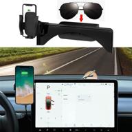 versatile tesla model 3 model y silicone phone mount glasses holder: charge wirelessly and stay organized with these premium tesla accessories logo