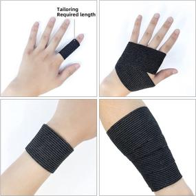 img 2 attached to [24 Pack] Black Self-Adhesive Bandages Pre Wrap, Athletic Elastic Cohesive Bandage for Sports, Injuries, Treatments, and Recovery – First Aid Tape Vet Wrap for Cat and Dog (2'' x 5 Yards)