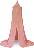 👑 zeke and zoey pink princess bed canopy: perfect hideaway for girls' beds - ideal tent for kids’ rooms or cribs. enhance nursery decor with pink, sheer, long drapes for child’s play, sleep, or reading logo