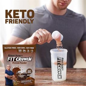 img 1 attached to 🍫 FITCRUNCH Tri-Blend Whey Protein: Кето-дружелюбный, низкокалорийный, высокий содержанием белка - без глютена, без сои, Шоколад Делюкс (18 порций)