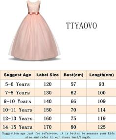 img 1 attached to 🌸 Embroidered Flower Girls' Dresses for Birthday Parties, Weddings - TTYAOVO Clothing