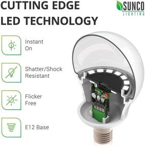 img 1 attached to 🌞 Sunco Lighting Frosted Daylight Candelabra Bulb
