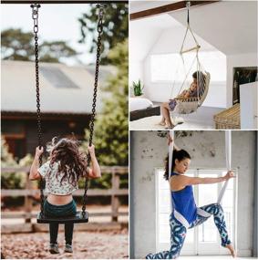 img 2 attached to 🏋️ Aisto Heavy Duty Swing Hangers for Wooden Sets - 1000 LB Capacity, 360 Swivel, Stainless Steel Swing Hardware - 2 Packs for Porch, Playground, Yoga, Heavy Bag