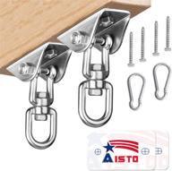 🏋️ aisto heavy duty swing hangers for wooden sets - 1000 lb capacity, 360 swivel, stainless steel swing hardware - 2 packs for porch, playground, yoga, heavy bag логотип