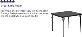 img 1 attached to Flash Furniture Black Folding Table Furniture