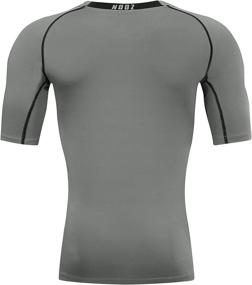 img 2 attached to Nooz: Men's Cool Tech Quick Dry Compression Short Sleeve T-Shirt with 4-Way Stretch