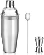 🍸 mngarista 24 oz cocktail shaker set - bartender kit - stainless steel martini shaker with double jigger and stainless steel straw - includes drink recipes booklet logo