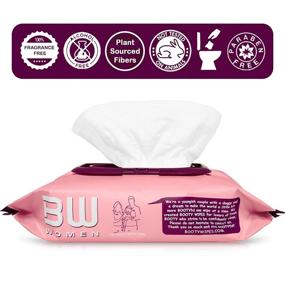 img 3 attached to 🍑 Premium Feminine BOOTY WIPES for Women - 80 Flushable Wet Wipes Infused with Vitamin-E & Aloe, pH Balanced & Gentle Formula (80 Wipes Total - One Flip-Top Pack)
