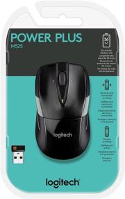 img 1 attached to 🖱️ Logitech M525 Wireless Mouse: Long 3 Year Battery Life, Ergonomic Design, Micro-Precision Scroll Wheel - Black/Gray