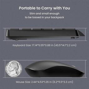 img 2 attached to PONVIT PC230 Wireless Keyboard Mouse Combo - Energy Saving, Slim, Quick 2.4GHz Cordless Full Size Computer Keyboard Silent &amp; 3 Adjustable DPI USB Mouse. Independent On/Off Switch for PC Laptop - Black