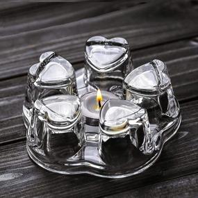 img 3 attached to Универсальный стеклянный чайник Sun's Tea Solid Crystal Teapot Warmer - беспламенный подогреватель для чая для бесконечного горения свечей.