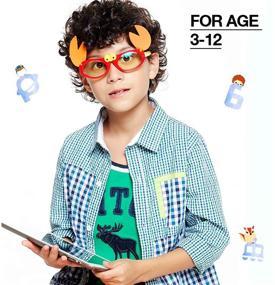 img 2 attached to 👓 AHT Kids Blue Light Blocking Glasses: Age 3-10 - Protecting Boys and Girls from Harmful Computer Game Effects!