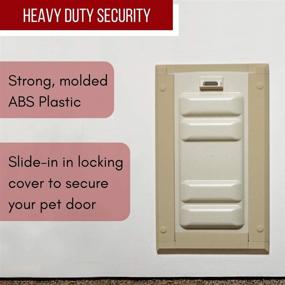 img 2 attached to 🐾 Endura Flap Pet Door: Extra Insulated, Energy Efficient, and Durable Doggie and Cat Door for Small, Medium, Large, XL Pets. Available in Black, Tan, and White Frame Options with Locking Cover