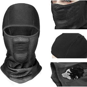 img 2 attached to 🏔️ Fleece-Lined Fanshu Balaclava Full Face Mask: Ultimate Winter Protection for Outdoor Sports and Motorcycle Rides