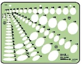 img 1 attached to Enhance Precision & Creativity with Alvin TD333 Multi-Purpose Small Ellipse Guide Template 79 Ellipses - Perfect for Drawing and Drafting!