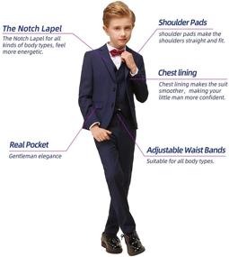 img 3 attached to 👔 Stylish and Classy: ELPA ELPA Boys Slim Fit Formal Dresswear Suit Set