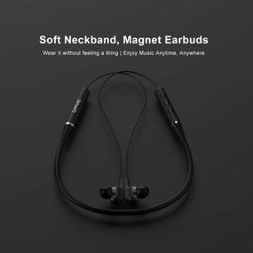 img 2 attached to 🎧 4-колоночные TWS наушники с ошейником и микрофоном - Bluetooth 5.0, стерео звук, влагозащита IPX4 для работы и спорта.