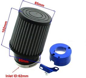 img 3 attached to 🔧 High Performance TC-Motor Air Filter + Adapter for Honda GX340 GX390 Clone Engine, Predator 301cc 420cc, Golf Carts, Mud Boats, Racing Lawnmowers, Minibikes, Powered Paragliders, GX270s, 13/15HP Chinese OHVs