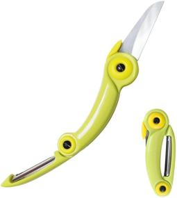 img 4 attached to 🥔 ILID 2-in-1 Peeler Knife: Potato Carrot Cutter, Fruit & Vegetable Peeler Kitchen Tool from Germany - Winner of Red Dot Design Award (A05)