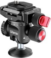 🔝 inverted ball head with cold shoe, u-120: professional metal panoramic quick release ball head for improved stability and stronger locking, arca swiss plate included logo
