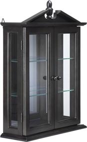 img 3 attached to Amesbury Manor Wall Curio Cabinet in Ebony Black by Design Toscano