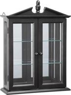 amesbury manor wall curio cabinet in ebony black by design toscano logo