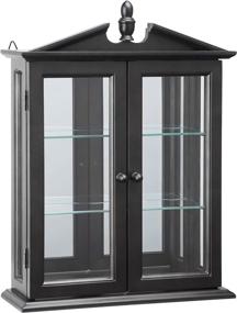 img 4 attached to Amesbury Manor Wall Curio Cabinet in Ebony Black by Design Toscano