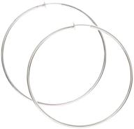 💍 claire's 70mm clip-on hoop earrings in silver logo