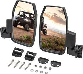 img 3 attached to 🔍 Складные зеркала заднего вида SAUTVS с регулировкой для Polaris Ranger 1000 XP 570 900 - Зеркала премиум-класса высокого разрешения для Ranger XP 1000 900 570 Crew Diesel (2 шт.)