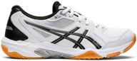 👟 asics gel rocket 10 women's shoes in white and black logo