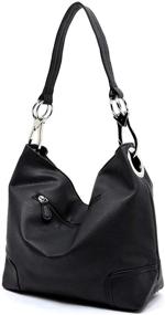 img 2 attached to 👜 Pewter Medium Satchel: Fashionable Women's Handbags & Wallets for Elegant Hobo Bags