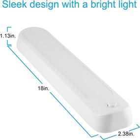 img 1 attached to 💡 GE LED Light Bar 18 Inch White – Wireless Under Cabinet Lighting, Battery Operated, Closet Light: Energy Efficient & Easy to Install