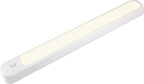 img 4 attached to 💡 GE LED Light Bar 18 Inch White – Wireless Under Cabinet Lighting, Battery Operated, Closet Light: Energy Efficient & Easy to Install