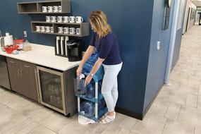 img 2 attached to Cascada Pour & Store System Water Bottle Rack-3-Tier 5 Gallon Jug Storage with Floor Protector & Dispenser Tray-Durable Plastic, Easy Assembly-Gray- Ideal for Home and Office Organization