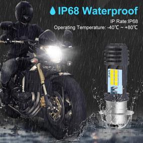 img 1 attached to 🏍️ P15D H6M Светодиодная лампа для мотоцикла: Супер Яркий белый цвет 1500LM 6000K для мотоциклов Yamaha ATVS YFM350 400 450 660 700 Raptor - Набор из 1 штуки