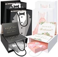 partybloom 24pcs wedding party gift bags: the perfect favor bags with proposal cards! logo