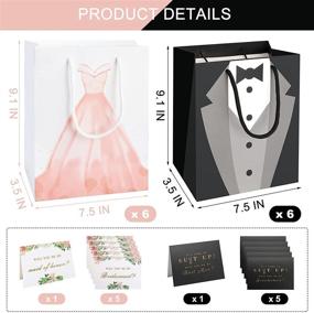 img 3 attached to PartyBloom 24PCS Wedding Party Gift Bags: The Perfect Favor Bags with Proposal Cards!