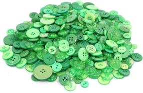 img 3 attached to Green Resin Buttons Set- 650 Pieces of Assorted Sizes, Round Craft Buttons with 2 and 4 Holes for Sewing, DIY Crafts, and Children's Manual Button Painting