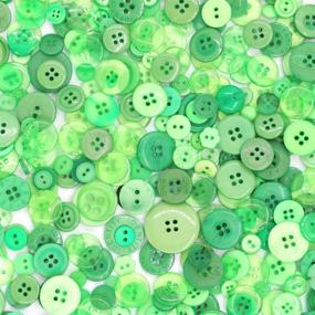 img 2 attached to Green Resin Buttons Set- 650 Pieces of Assorted Sizes, Round Craft Buttons with 2 and 4 Holes for Sewing, DIY Crafts, and Children's Manual Button Painting