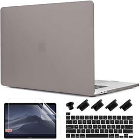 img 4 attached to 📱 Matte Hard Shell Case with Silicone Keyboard Skin and Screen Protector for 2016-2020 MacBook Pro 13 inch A2338 A2251 A2289 A2159 A1989 A1706 - Grey