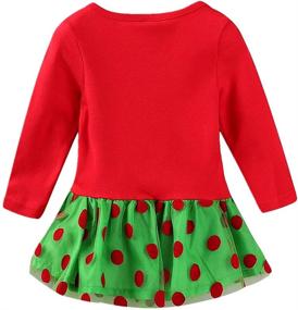 img 3 attached to Adorable LittleSpring Baby Toddler Girl Christmas Dress: Bowknot Tutu Tulle Delight