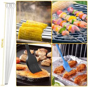 img 2 attached to 31-Piece BBQ Grill Accessories Tools Set, Premium Stainless Steel Grilling Tools with Carry Bag, Grill Mats for Camping/Backyard Barbecue, Grill Tools Set Ideal for Men and Women