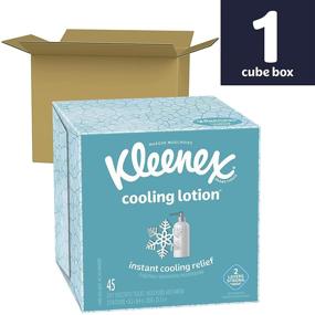 img 3 attached to 🌴 Kleenex Cooling Lotion Facial Tissues - Coconut Oil & Aloe Scented, 1 Cube Box, 45 Total Tissues