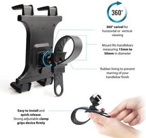 img 1 attached to 🚲 Ultimate iPad Exercise Bike Holder: DigitlMobile Tablet Mount for Treadmill, Spin Bike, Stationary Bikes, Indoor Fitness Machines - Compatible with Apple iPad Mini, Air, Pro, 7”-13” Screens - Quick Release Cradle