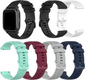 img 4 attached to 6-Pack Replacement Bands for Letsfit IW1 EW1 Smart Watch – Soft Silicone Wristbands for Women & Men (Not for ID205L & ID205S)