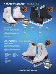 img 1 attached to ⛸️ Ultima Excel White Figure Ice Skates for Women and Girls - Upgraded, NEW 2019 Bundle with Skate Guards - Jackson