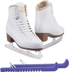 img 4 attached to ⛸️ Ultima Excel White Figure Ice Skates for Women and Girls - Upgraded, NEW 2019 Bundle with Skate Guards - Jackson