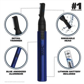 img 3 attached to 🧔 Wahl 5643-400 Lithium Pen Detail Trimmer with Interchangeable Heads: Nose, Ear, Neckline, Eyebrow, and More - Hygienic Grooming and Easy Cleaning with Rinseable Blades