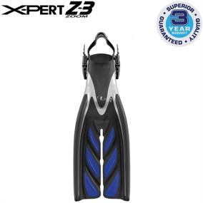 img 1 attached to 🤿 TUSA SF-15 X-Pert Zoom Z3 Open Heel Scuba Diving Fins: Unleash Your Underwater Exploration