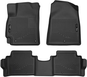 img 4 attached to 🚗 Husky Liners Weatherbeater Front & 2nd Seat Floor Liners - Black, Fits 2017-2019 Hyundai Elantra